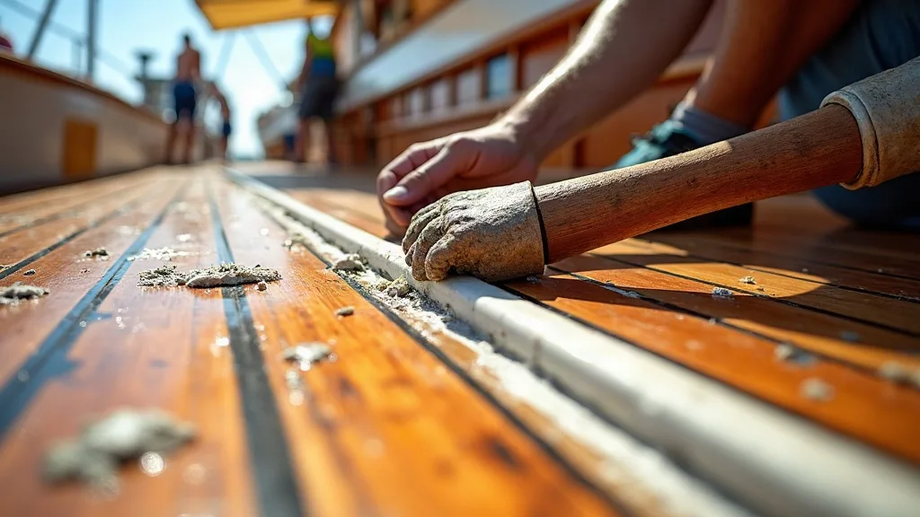 Teak Deck Repair and Recaulking in a Bali Yard — Bali Shipyard